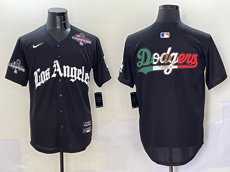 Men Los Angeles Dodgers Blank Black Five generations Joint Name 2025 Nike MLB Jersey style 56->los angeles dodgers->MLB Jersey